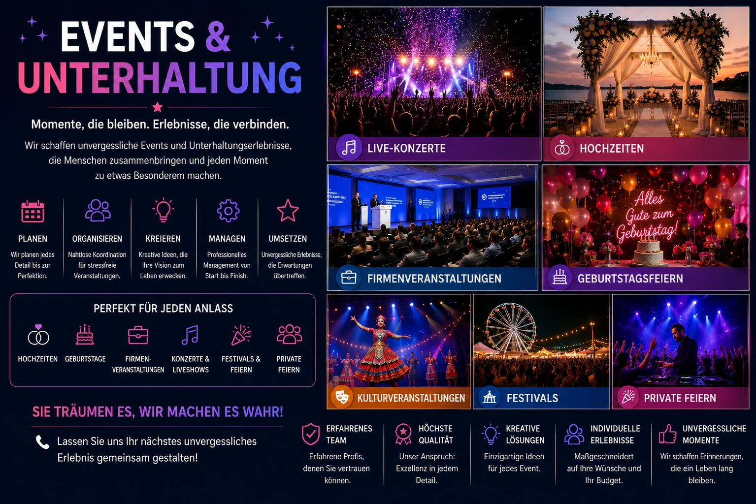 Veranstaltungen und Unterhaltung